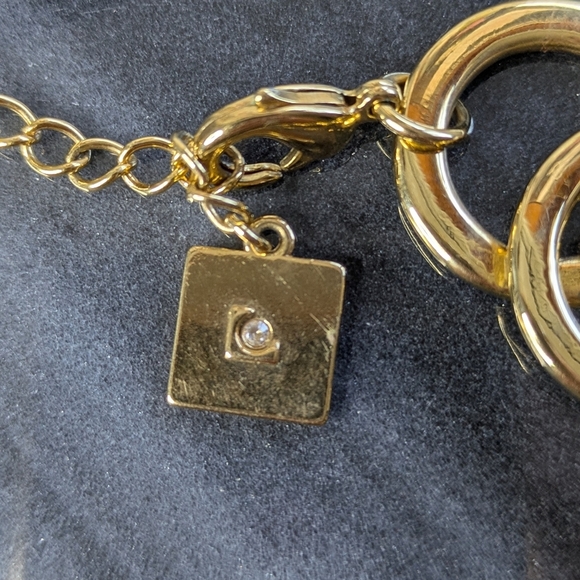 Vintage Interlocking Gold-Tone Circle Link Statement Necklace – Liz Claiborne - Picture 4 of 6